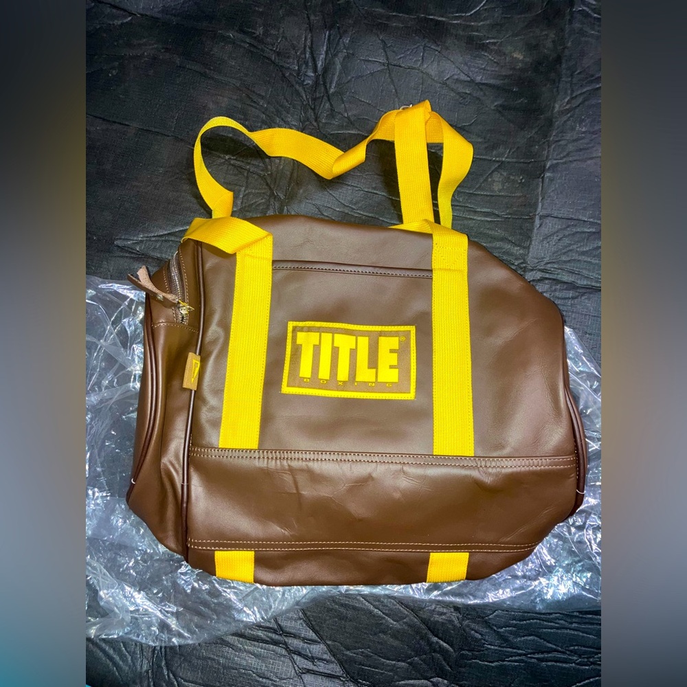Brand New in Original Packaging Title Boxing Leather Duffle Bag